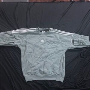 Adidas Men's Sage Green Crewneck Sweater